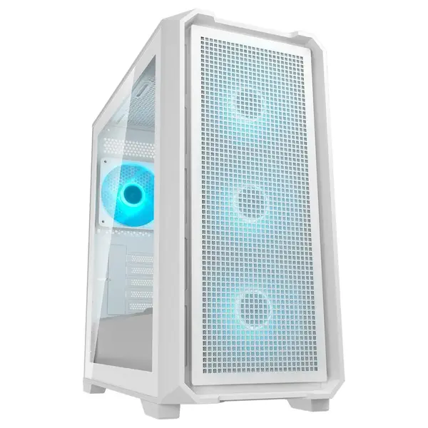 Cougar MX600 Mini V2 Pro Mini-Tower mATX Gaming PC Case, 4x ARGB PWM Fans, 360mm Radiator Support, Perforated Front Panel, USB 3.2 Gen 2x1 Type-C, White