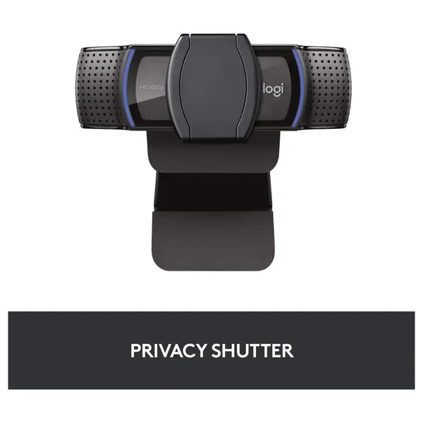 Logitech C920S HD Pro Webcam, 1080P Video Calls and Recording, HD Auto-Focus and Light Correction, Stereo Audio With Dual Mics, Privacy Shutter, 960-001252 / 960-001257