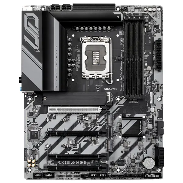 Gigabyte Z890 UD Wifi6E Motherboard, Supports Intel Core Ultra Processors Series 2, DDR5 9200MHz OC, Digital Twin 12+1+2 Phases VRM, 3x M.2 With 1x PCIe 5.0 x4, 2.5GbE LAN, Thunderbolt 4