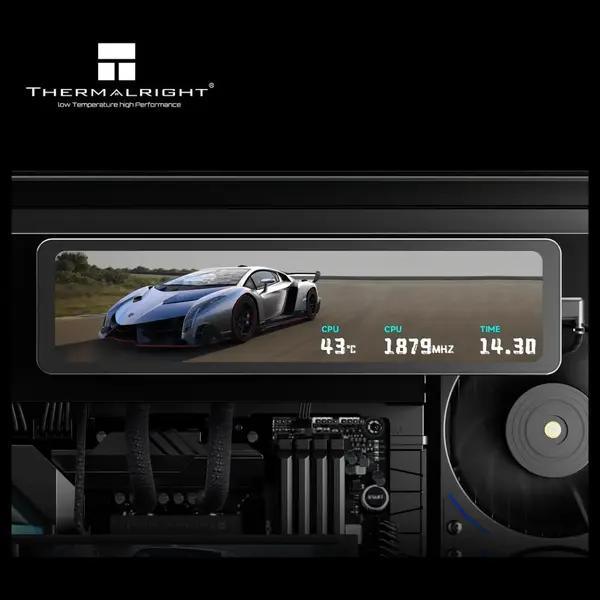 Thermalright TROFEO Vision LCD, 11.3" Magnetic IPS Screen, 1920x400, USB Type-C Real-Time Monitoring, TRCC Software, Black