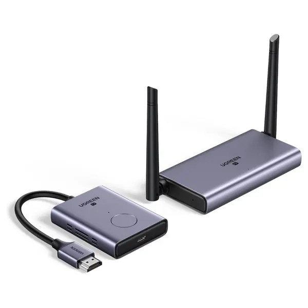 UGREEN CM506 Wireless HDMI Extender, 50 Metres, HDMI and VGA Output, 1080p@60Hz 5GHz Transmitter Receiver, 50633A