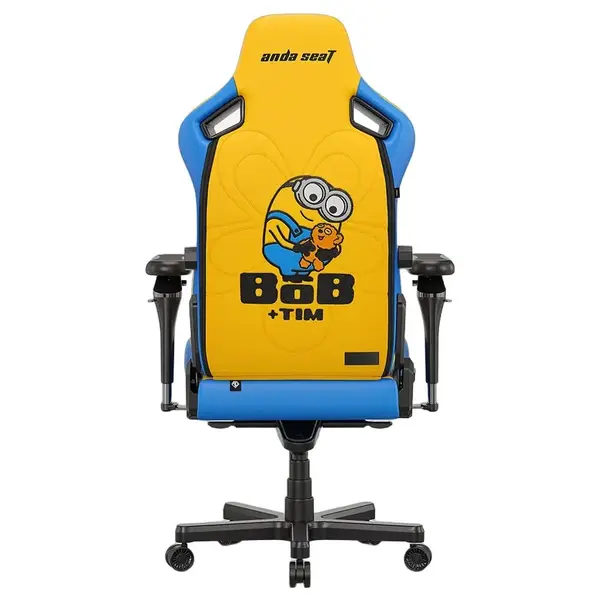 AndaSeat Kaiser 4 L Large V2 Gaming Chair, ArteDiPelle Synthetic Leather, High-Density Cold-Cure Foam, 6D Adjustable Armrest, Minions BOB