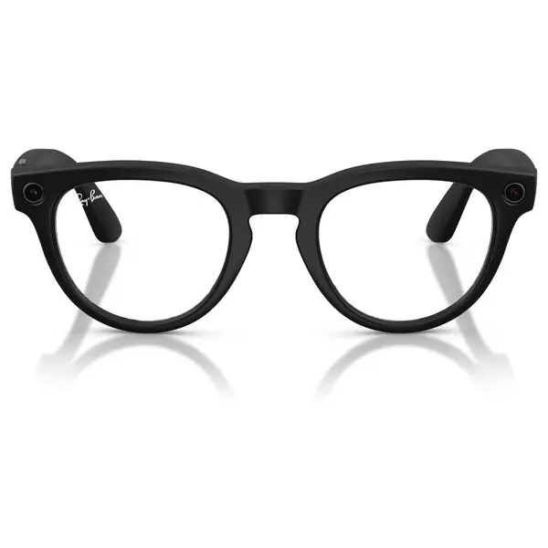 RayBan Meta Headliner Gen 2 Smart Glasses with Meta AI, Low Bridge Fit, 12MP Ultra-Wide Camera, 3K Ultra HD Video, 32GB Flash Storage, Open-Ear Audio, 50 Size, Matte Black