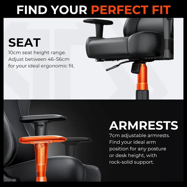 Anda Seat Novis Ultra Gaming Chair, Extra Large, Linen Fabric, 90-155 Degree Recline With 15 Degree Rocking, Grey, AD23-XL-01-G-F-G02
