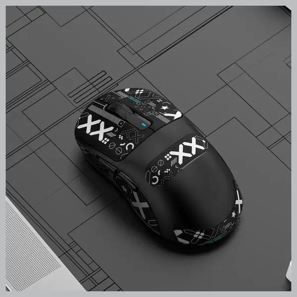 ATTACK SHARK X3 PRO Gaming Mouse, 4K Wired and 8K Wireless, 59g Super Light, PixArt PAW3395 Sensor, BT and 2.4G Wireless and Wired, 6 Adjustable DPI up to 26000, 200 Hours Battery, White