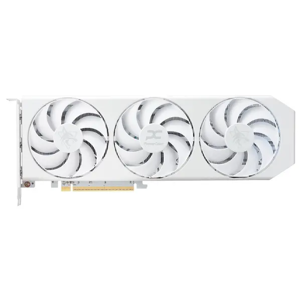 PowerColor Radeon RX 9060 XT Hellhound Graphics Card, 16GB 20000MHz GDDR6, Boost Clock 3311MHz, 2048 Stream Processors, PCIe 5.0, Spectral White