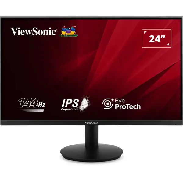 ViewSonic VA24G1-H 24″ Full HD 144Hz Monitor, IPS, 1ms, Variable Refresh Rate, Eye ProTech+, HDMI VGA