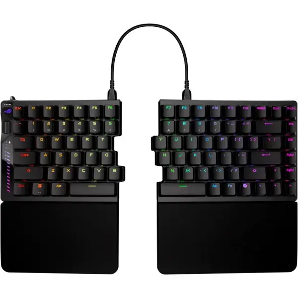 Asus Rog Falcata 75% Split Wireless Gaming Keyboard, ROG HFX V2 Magnetic Switches, PBT, Rapid Trigger, Tri-Mode Connectivity