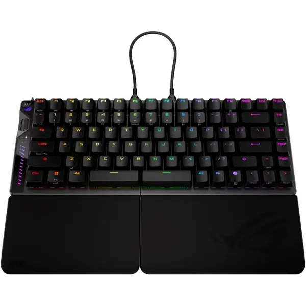 Asus Rog Falcata 75% Split Wireless Gaming Keyboard, ROG HFX V2 Magnetic Switches, PBT, Rapid Trigger, Tri-Mode Connectivity