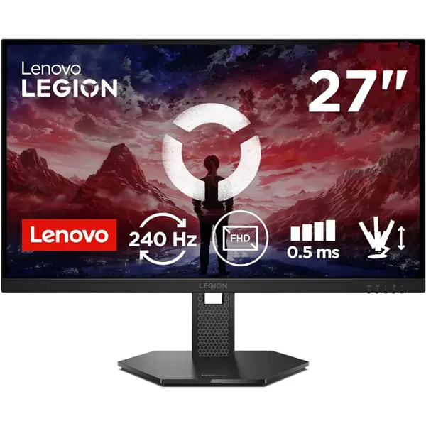 Lenovo Legion 27-10 Gaming Monitor, 27" FHD 1920x1080, 240Hz, 0.5ms MPRT, AMD FreeSync Premium, 99% sRGB