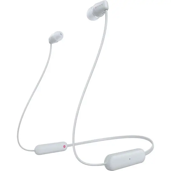 Sony WI-C100 Wireless In-Ear Bluetooth Headphones with Built-in Microphone | White