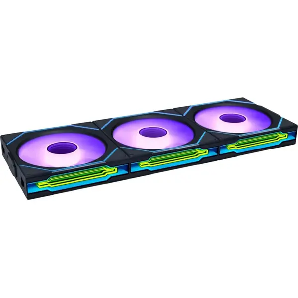 Lian Li UNI Fan SL-Infinity Wireless 120 Triple Pack, 2.4GHz Wireless ARGB Fan Control, Double Infinity Mirror Design, 2300RPM, Controller Included, Black 12SLIN1W3B