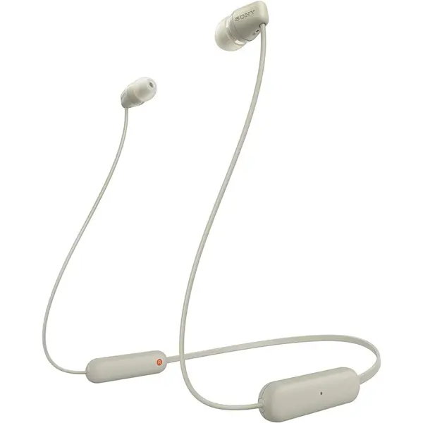 Sony WI-C100 Wireless In-Ear Bluetooth Headphones with Built-in Microphone | Taupe