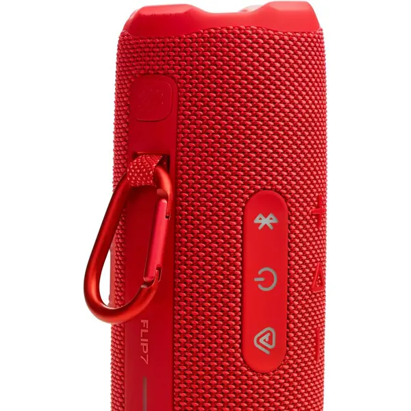 JBL Flip 7 Portable Bluetooth Speaker Red JBLFLIP7RED, AI Sound Boost, 25W Woofer, 10W Tweeter, Up To 16 Hours Playtime, Auracast Multi-Speaker