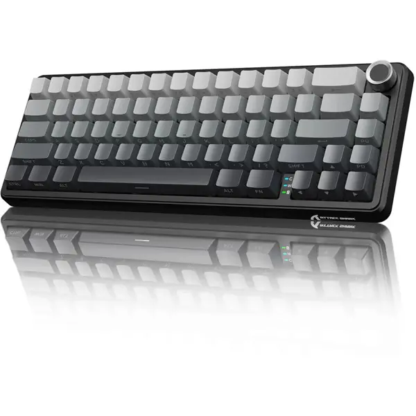 ATTACK SHARK X66 Wireless Mechanical Keyboard, 60% Layout, Hot-Swappable Strawberry Switch, Side Printed PBT Keycaps, Bluetooth 2.4G Type-C Wired, 3000mAh Battery, Moonlit Night