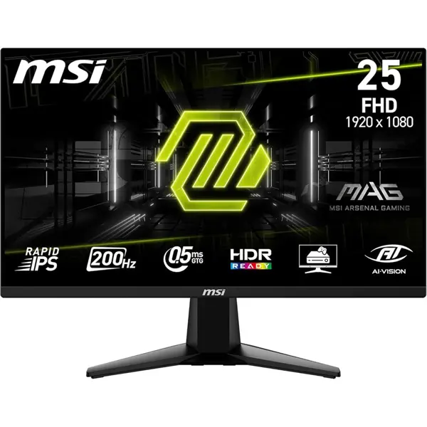MSI MAG 255F E20 Gaming Monitor 24.5 Inch FHD Rapid IPS 200Hz 0.5ms HDR Ready