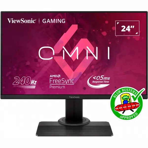 ViewSonic XG2431 Gaming Monitor, 24" FHD 1920x1080, 240Hz, 0.5ms MPRT, Fast IPS, HDR10, FreeSync Premium and G-Sync Compatible, Black