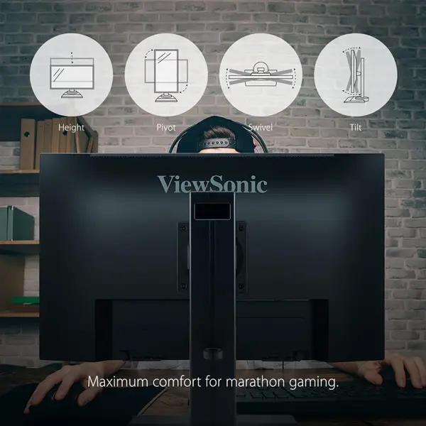 ViewSonic XG2431 Gaming Monitor, 24" FHD 1920x1080, 240Hz, 0.5ms MPRT, Fast IPS, HDR10, FreeSync Premium and G-Sync Compatible, Black