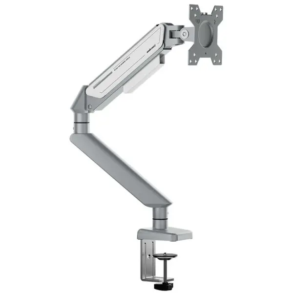AndaSeat STEALTH II A6D Ergonomic Single Monitor Arm, Silver White, AD-W-A6D-1S-FW, Gas Spring With Adjustable Stiffness