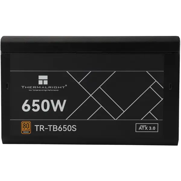 Thermalright TB-650S 650W 80 PLUS Bronze Certified PSU - ATX 3.0 - Non-Modular - ATX