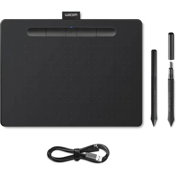 Wacom Intuos CTL-6100WLK-N Graphics Tablet, 8 Inch, 216 x 135 mm Active Area, 4096 Pressure Levels, 4 Customisable Keys, Bluetooth, Ambidextrous Design