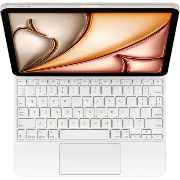 Apple Magic Keyboard MDFV4 for 11 Inch iPad Air M3, US English, Glass Touchpad, 14-Key Function Row, Floating Cantilever Design, Foldable Case, USB-C Pass-Through Charging