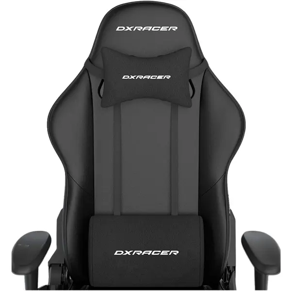 DXRacer Prince Series Gaming Chair, Racing Style, Cooling Gel Headrest, Lumbar Support, 2D Armrest, 90-135 Degree Recline, PVC Leather, Black