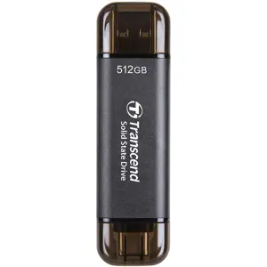 Transcend ESD310C 512GB Dual USB 10GBPS Portable SSD USB Type-A, USB Type-C | TS512GESD310C - up to 1050 MB/s