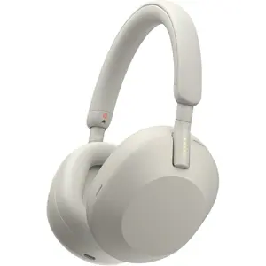 Sony WH-1000XM5 Wireless Headphones, Auto Noise Canceling Optimizer, Alexa Voice Control | Silver