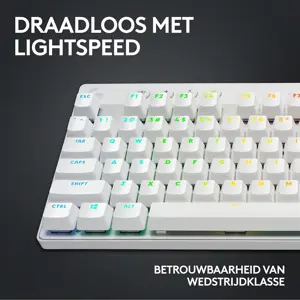 Logitech PRO X TKL LIGHTSPEED Gaming Keyboard | White US International Tactile 920-012148 | LIGHTSPEED Wireless | LIGHTSYNC RGB Lighting | 1ms Report Rate | Programmable Keys