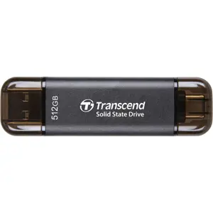Transcend ESD310C 512GB Dual USB 10GBPS Portable SSD USB Type-A, USB Type-C | TS512GESD310C - up to 1050 MB/s