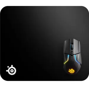 SteelSeries QcK Heavy Cloth Gaming Mouse Pad, Micro-Woven Surface, Extra Thick Non-Slip Rubber Base, Optimized for Low and High DPI Tracking, Size M 320x270x6mm, Black 63836