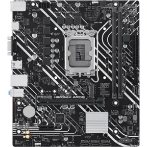 Asus Prime H610M-K ARGB Micro-ATX Motherboard, Intel H610 LGA1700, DDR5, PCIe 4.0, 32Gbps M.2, Realtek 1Gb Ethernet, HDMI and VGA, USB 3.2 Gen 1, SATA 6Gbps, Aura Sync