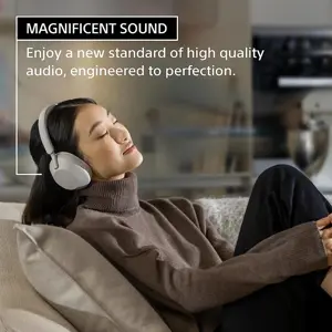 Sony WH-1000XM5 Wireless Headphones, Auto Noise Canceling Optimizer, Alexa Voice Control | Silver
