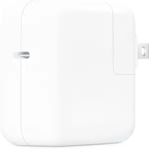 Apple 30W USB-C Power Adapter, Fast Charging, Compact Folding Plug, White