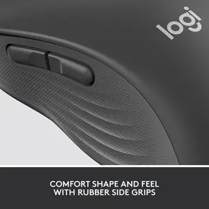 Logitech Signature M650 L Mouse, SmartWheel Scrolling, SilentTouch Silent Clicks, Bluetooth Low Energy Or Logi Bolt USB Receiver, Graphite 910-006247