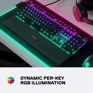 SteelSeries Apex 5 Hybrid Mechanical RGB Gaming Keyboard - 64532 - Hybrid Blue Switch - OLED Smart Display - US English