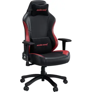 AndaSeat Luna Gaming Chair | Ergonomic Reclining, PVC Leather Computer Home Office Chair, Creative Rocking Function, Moulded Foam | Black and Red