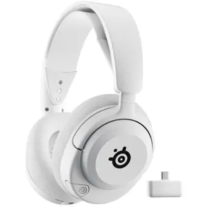 SteelSeries Arctis Nova 5 Multi-System Wireless Gaming Headset, Neodymium Magnetic Drivers, 100 Plus Audio Presets, 60HR Battery, 2.4GHz or Bluetooth 5.3, Gen2.X Mic, White, 61671