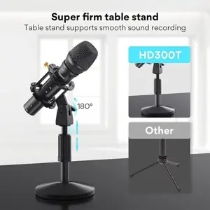 MAONO HD300T Podcast Dynamic Microphone, USB and XLR, Volume Control, 1/8" Headphone Output, Cardioid, AU-HD300T