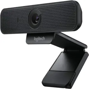 Logitech C925e Business Webcam, 1080p 30fps, 78 Degree FOV, Autofocus, RightLight 2, Dual Omnidirectional Mics, H.264, USB-A, Privacy Shutter, Black, 960-001076