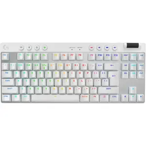 Logitech PRO X TKL LIGHTSPEED Gaming Keyboard | White US International Tactile 920-012148 | LIGHTSPEED Wireless | LIGHTSYNC RGB Lighting | 1ms Report Rate | Programmable Keys