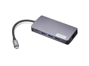 Lenovo 150 USB-C Travel Dock, USB-C DP Alt-Mode, Up To 100W Charging, HDMI And VGA, 3 x USB-A, SD And TF Card Readers, RJ45 Gigabit Ethernet
