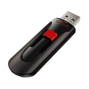 SanDisk Cruzer Glide 3.0 USB Flash Drive, 64GB, USB-A, USB 3.0 Interface, Retractable Design