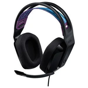 Logitech G335 Wired Gaming Headset, 3.5mm Audio Jack, 40mm Drivers, 240 Grams, Black