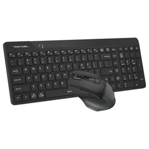 A4Tech FG2400 Air2 Wireless QuietKey Combo Set, 2.4G, 2000 DPI, 4-Level Adjustable, Black