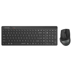 A4Tech FG2400 Air2 Wireless QuietKey Combo Set, 2.4G, 2000 DPI, 4-Level Adjustable, Black
