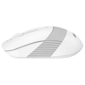 A4Tech FB10CS Wireless Mouse, Bluetooth and 2.4G, Switch Up to 3 Devices, Rechargeable, Type-C, Grayish White