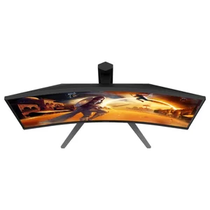 AOC CQ27G4 Curved Gaming Monitor, 27", QHD 2560 x 1440, 180Hz, Fast VA, 0.5ms MPRT, HDR10, Adaptive Sync, Black and Red