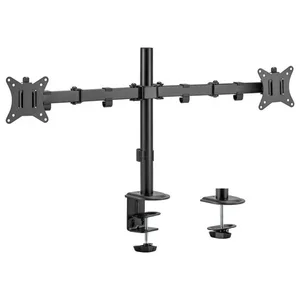 MXG BMA-24P Dual Monitor Steel Articulating Monitor Mount, Matte Black